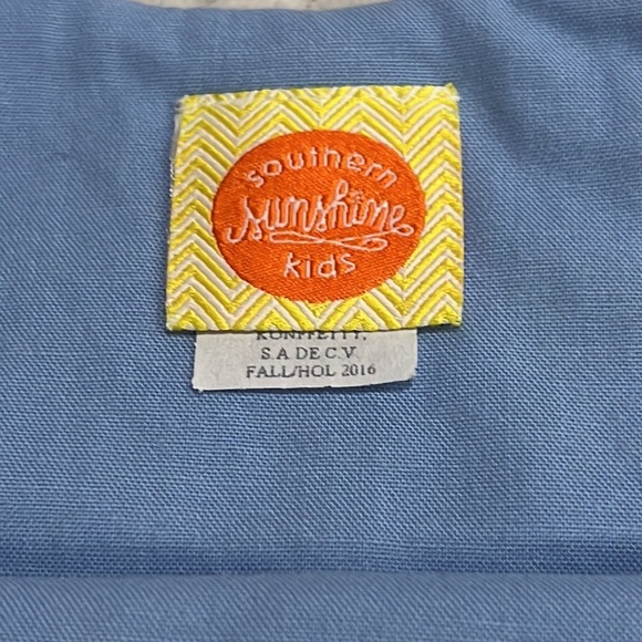 Southern Sunshine Kids Size 3 mo Wizard of Oz Applique Smocked Blue One Piece - Picture 5 of 7